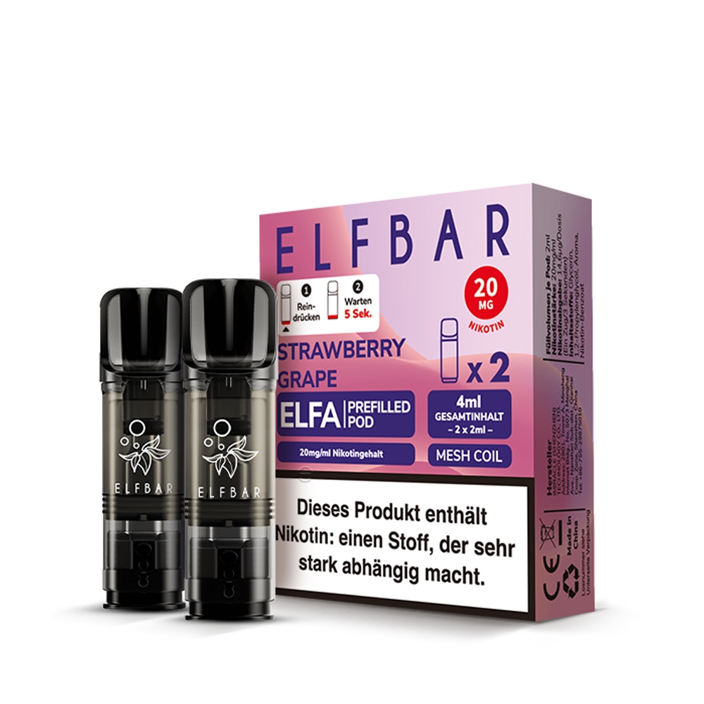 Elfbar ELFA POD (2stk) - Strawberry Grape 20mg