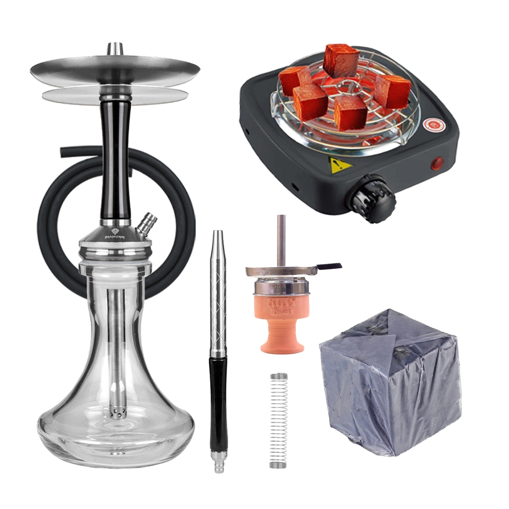 Diamond Hookah Mini Regent - Black/Clear
