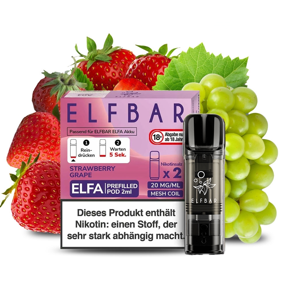 Elfbar ELFA POD (2stk) - Strawberry Grape 20mg