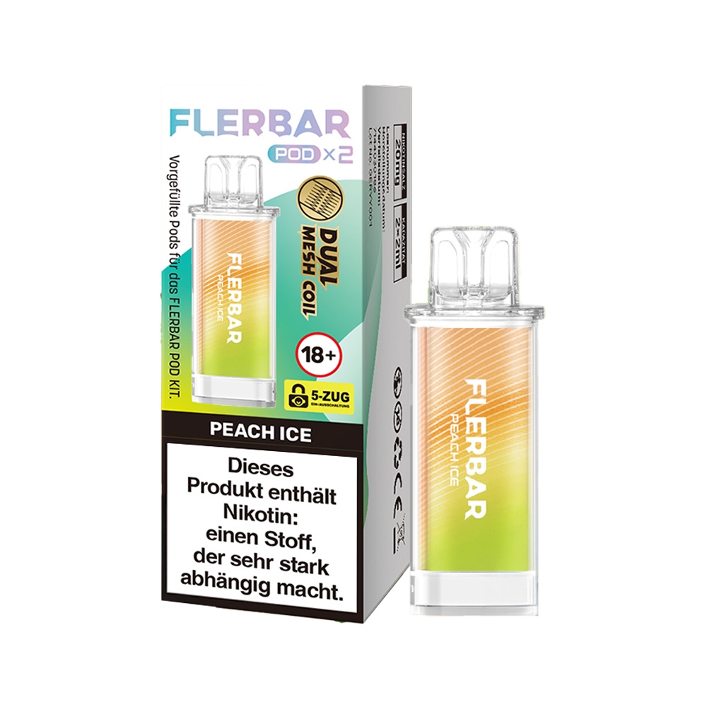 Flerbar POD (2stk) - Peach Ice 20mg