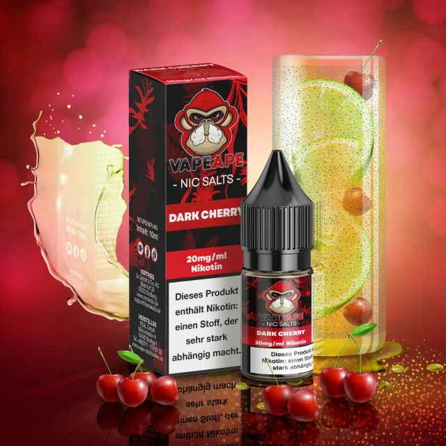 VapeApe Nic Salt Liquid 20mg - Dark Cherry 
