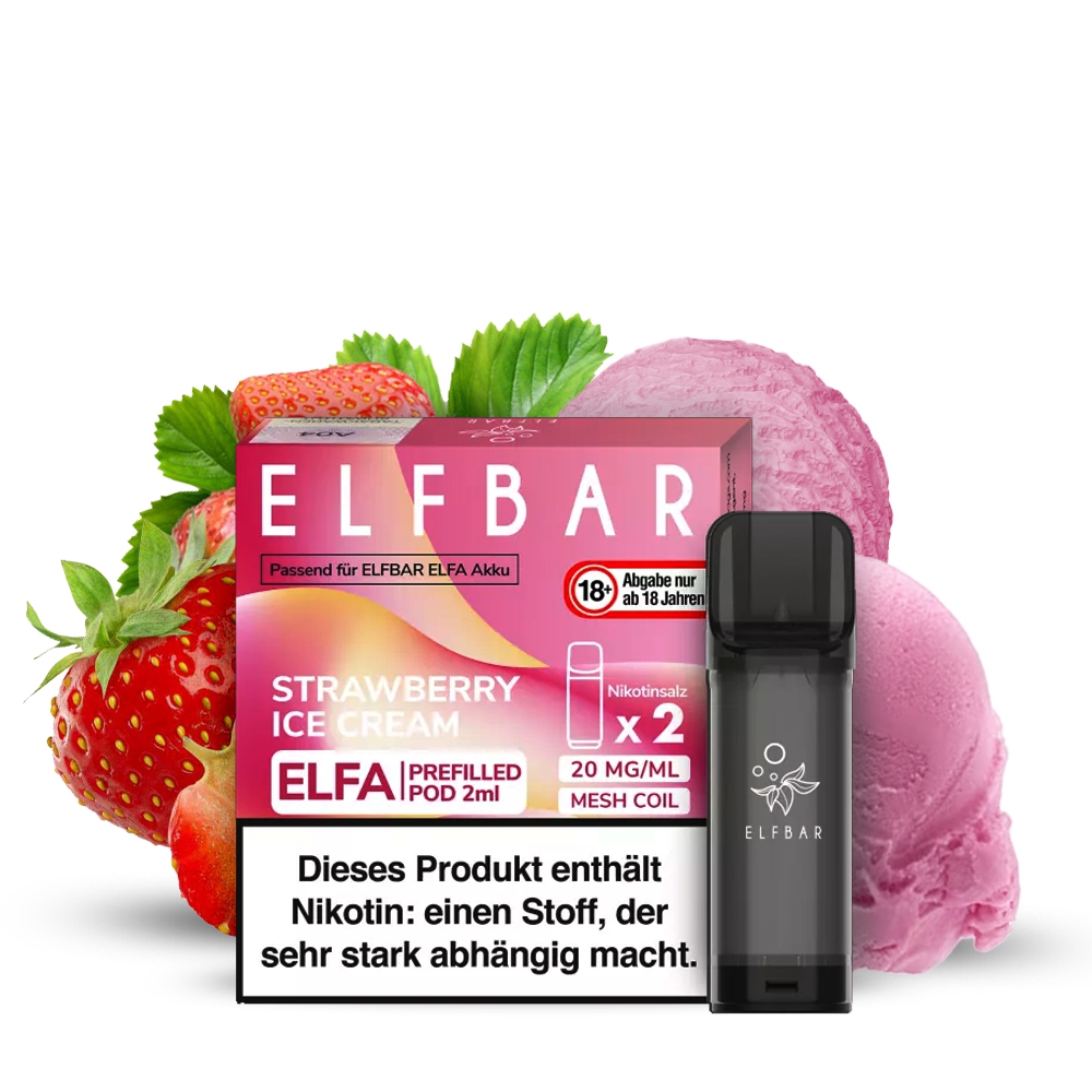 Elfbar ELFA POD (2stk) - Strawberry Ice Cream 20mg