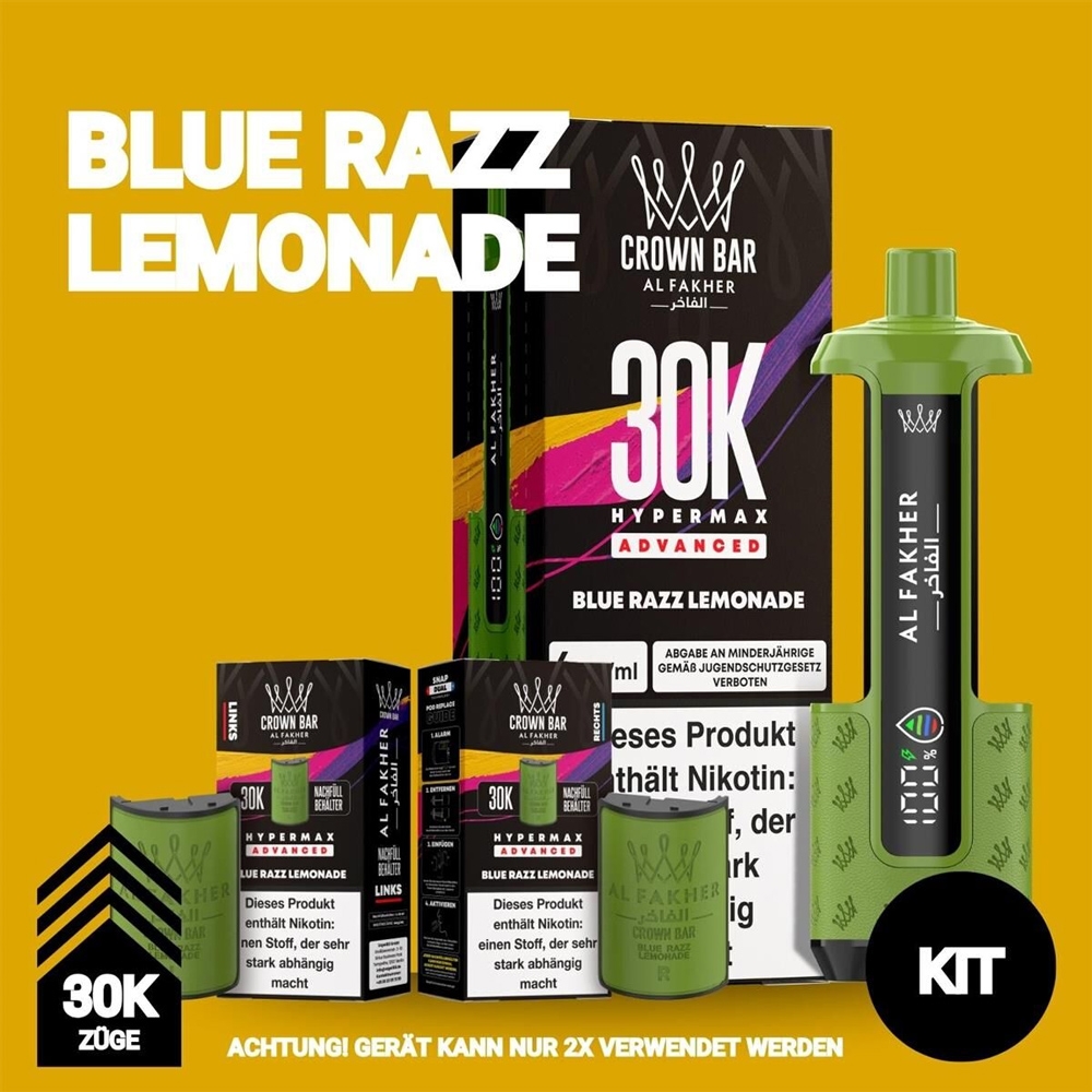 Al Fakher 30K Hypermax - Blue Razz Lemonade