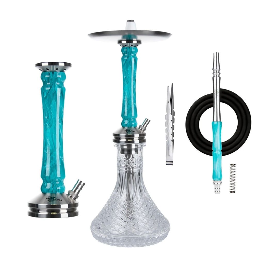 Jookah Shisha Straight Flush - Steel/Türkis