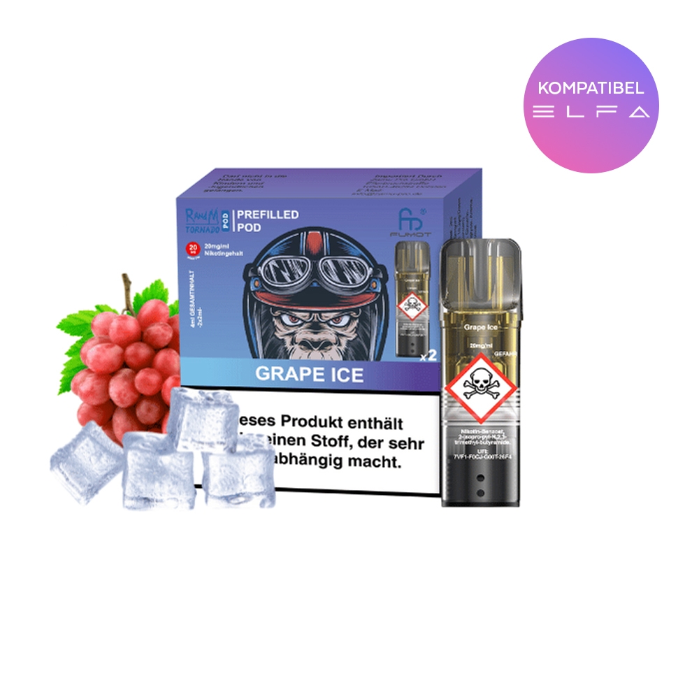 RandM Tornado Pods (2stk) 20mg - Grape Ice