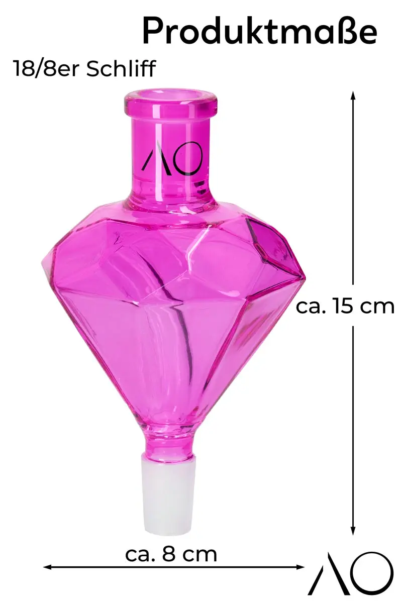 AO Glas Molassefänger 18/8 Diamond - Lila