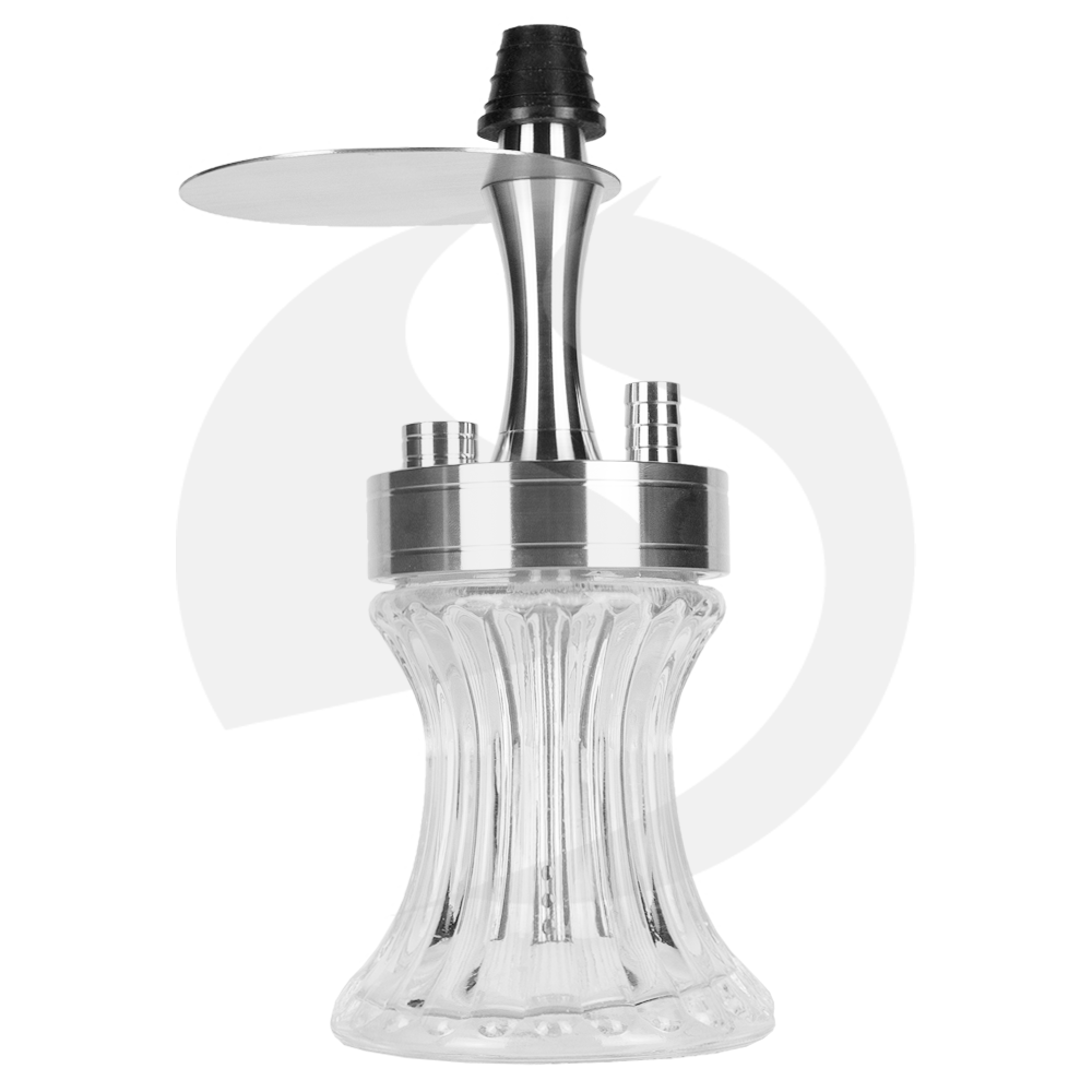 Aladin2Go Portable Hookah Edelstahl mit Tasche - Clear