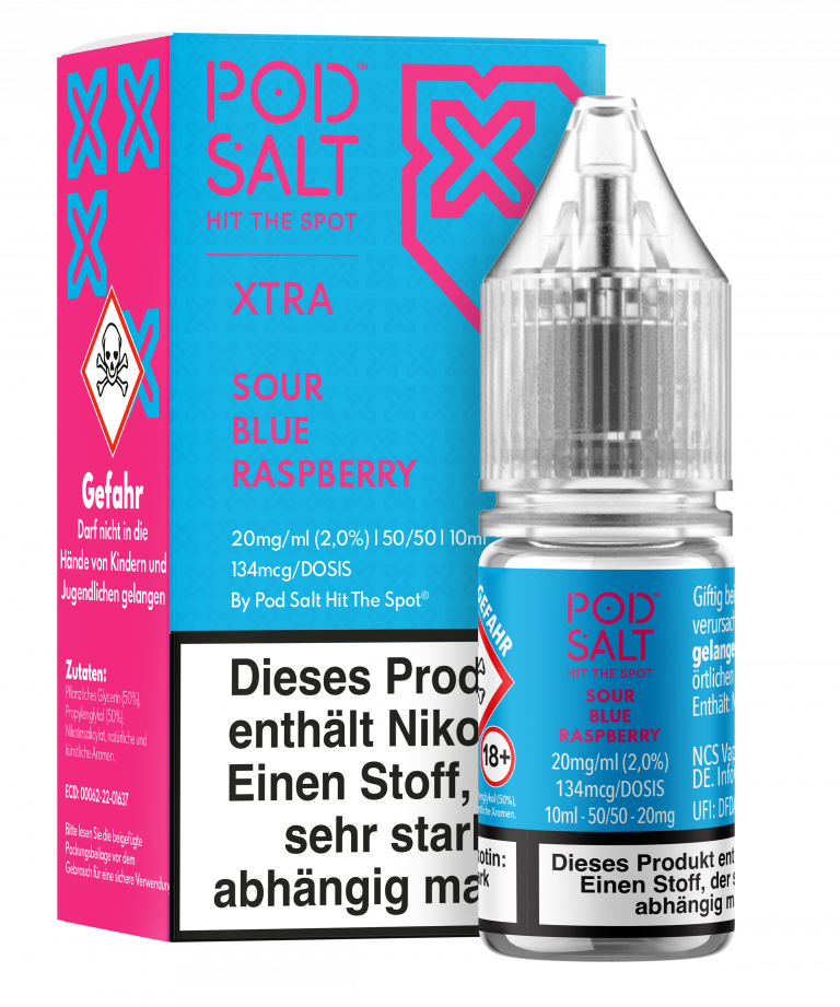 POD SALT X Liquid 10mg - Sour Blue Raspberry 