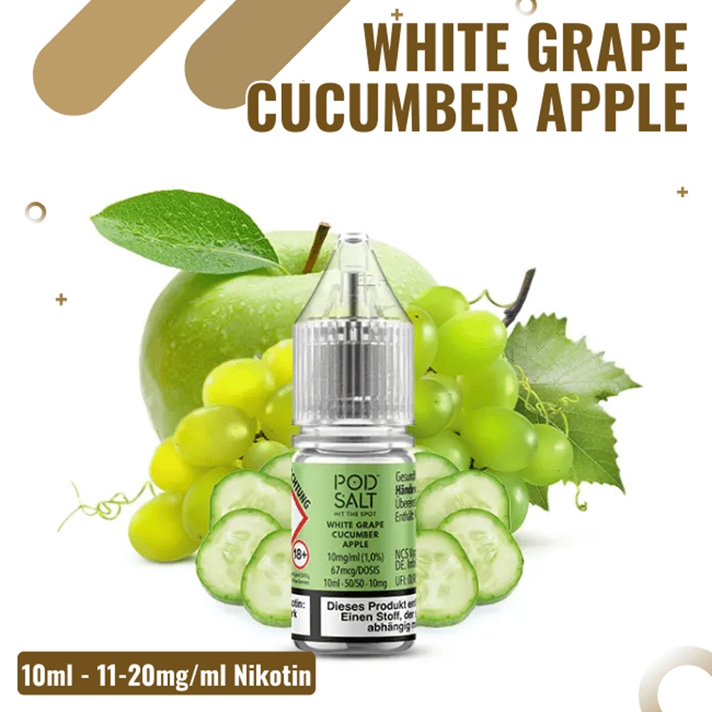 POD SALT X Liquid 10mg - White Grape Cucumber