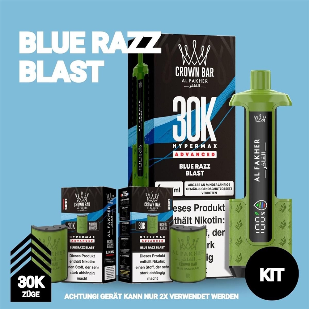 Al Fakher 30K Hypermax - Blue Razz Blast