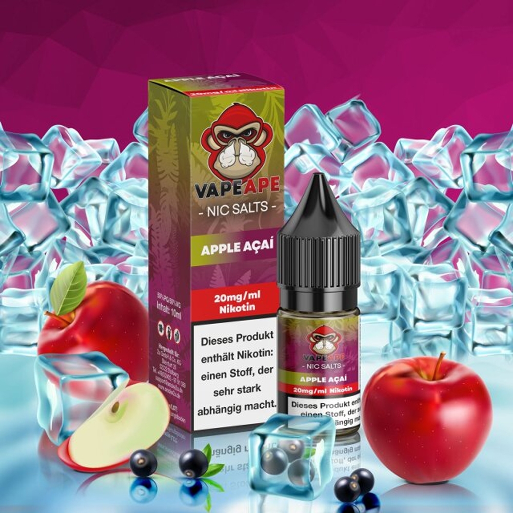 VapeApe Nic Salt Liquid 20mg - Apple Acai