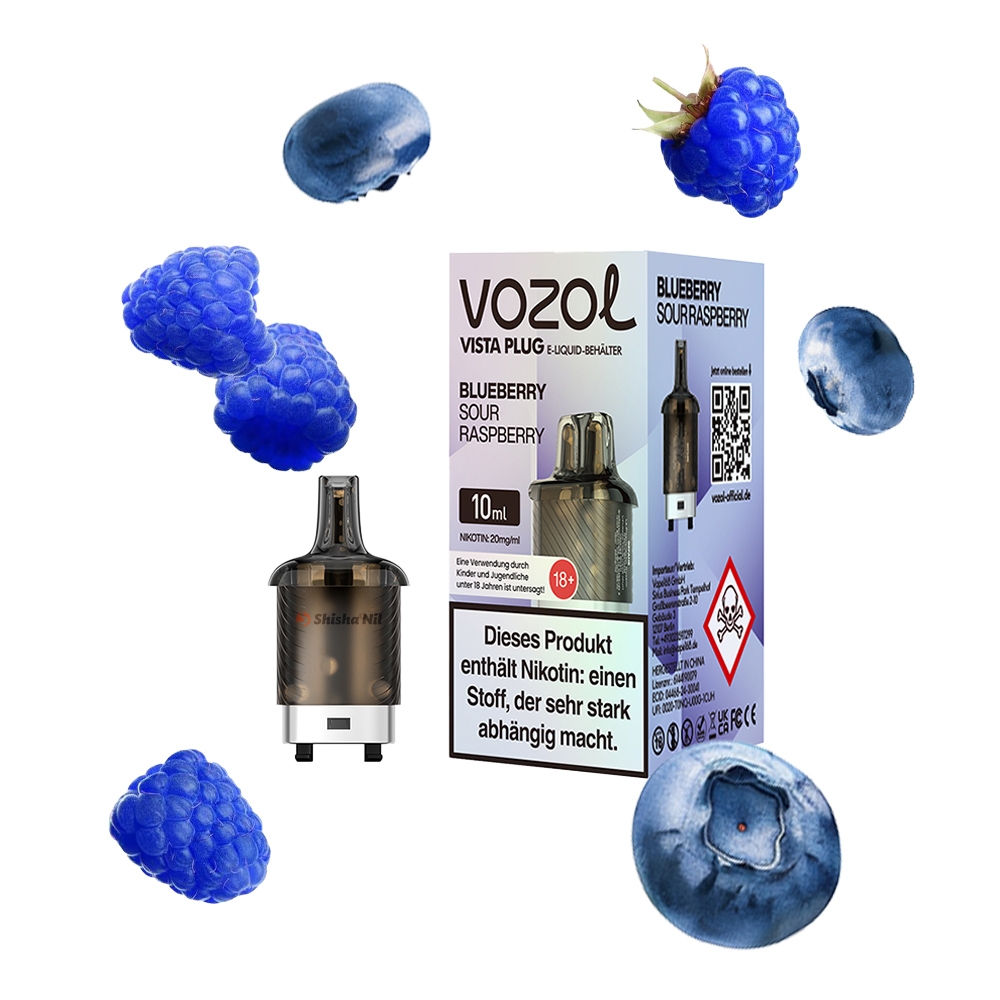 Vozol Vista Plug Pod 10ml - Blueberry Sour Raspberry