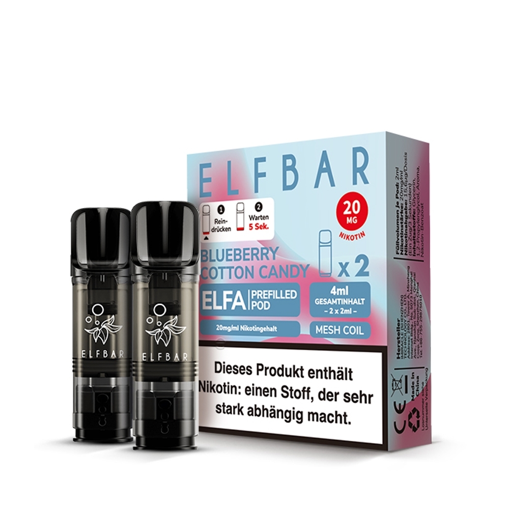 Elfbar ELFA POD (2stk) - Blueberry Cotton Candy 20mg