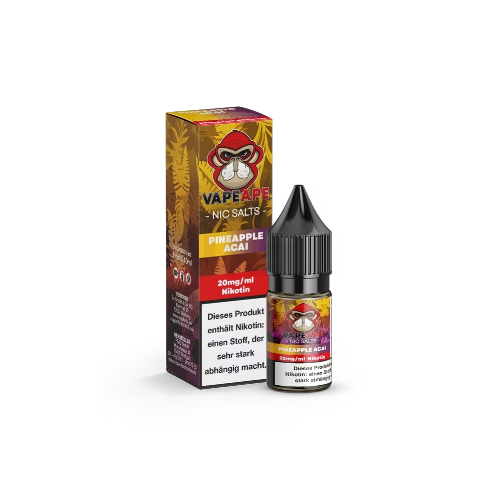 VapeApe Nic Salt Liquid 20mg - Pineapple Acai
