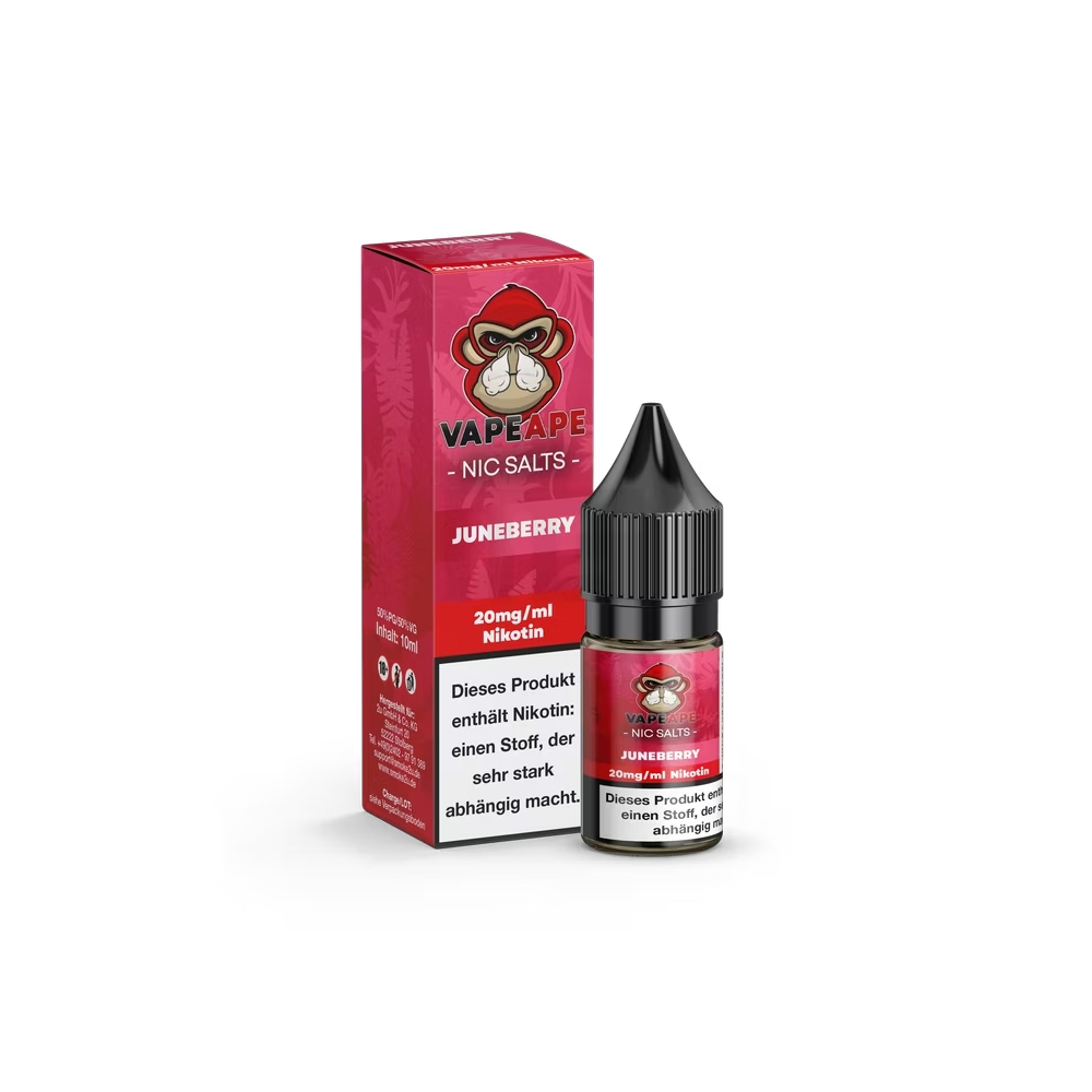 VapeApe Nic Salt Liquid 20mg - Juneberry