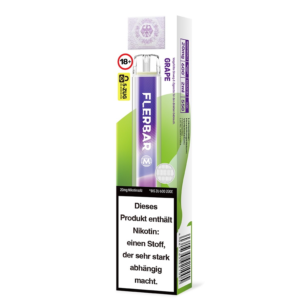 Flerbar M E-Shisha 600 - Grape 20mg