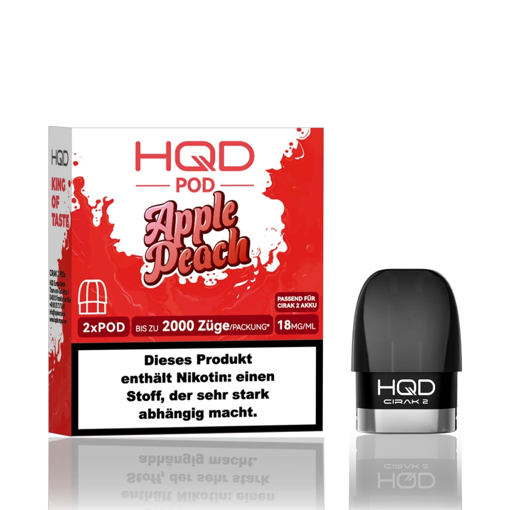 HQD Cirak 2 - Apple Peach - Pod (2er Pack)