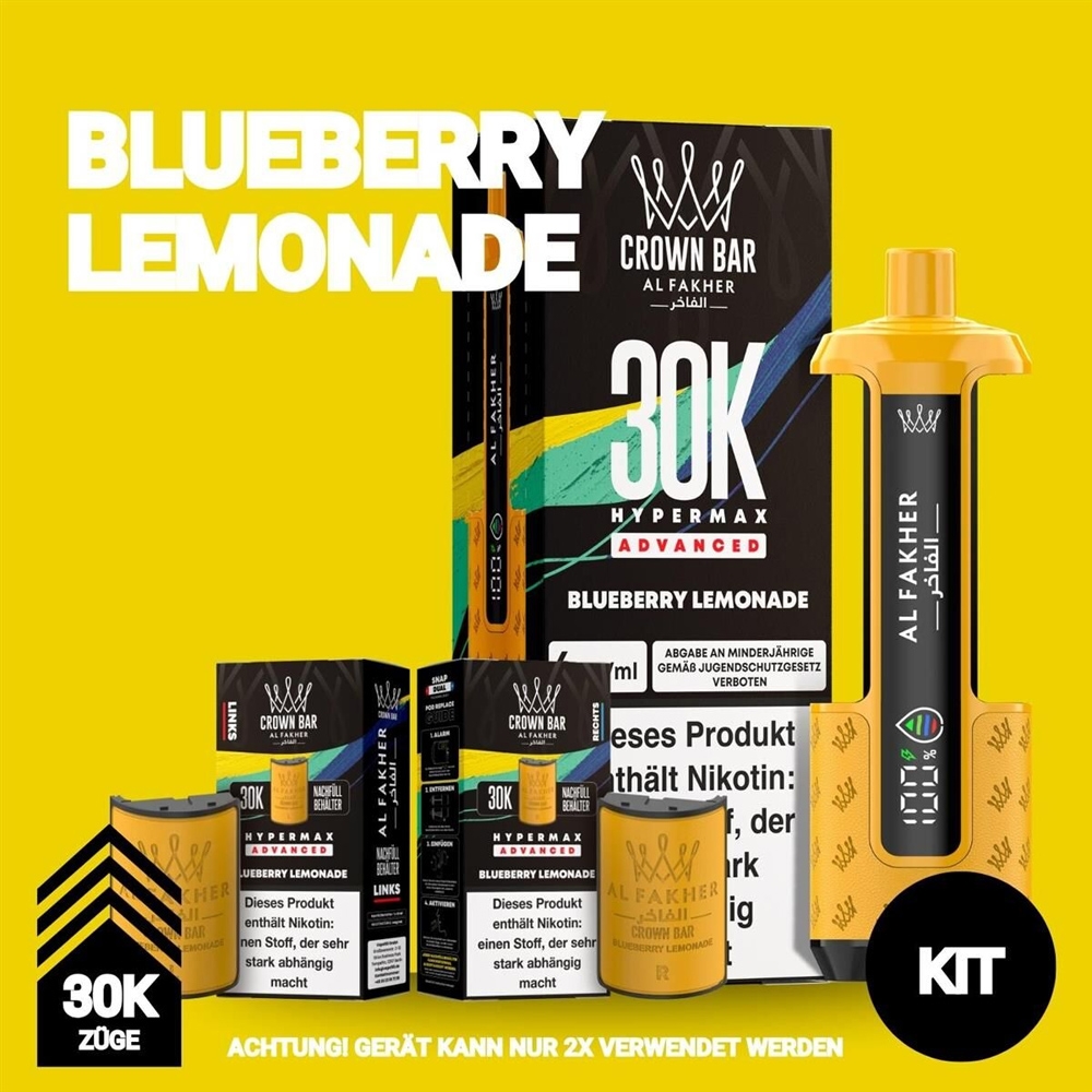 Al Fakher 30K Hypermax - Blueberry Lemonade
