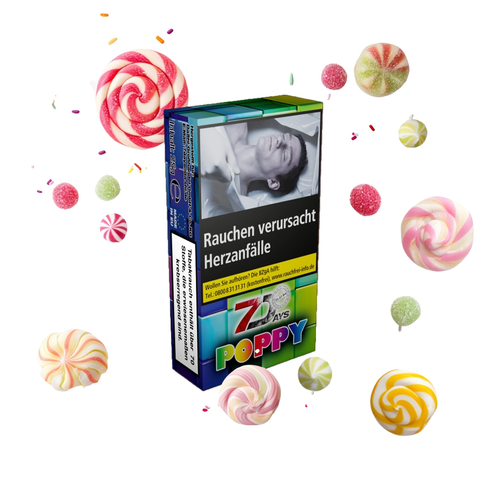 7 Days Tabak Platin 25g - Poppy