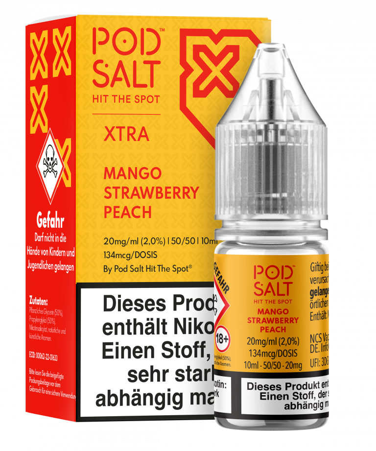 POD SALT XTRA Liquid 20mg - Mango Strawberry Peach