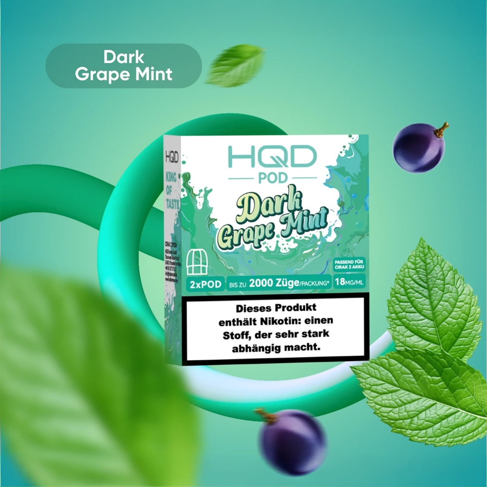HQD Cirak 2 - Dark Grape Mint - Pod (2er Pack)