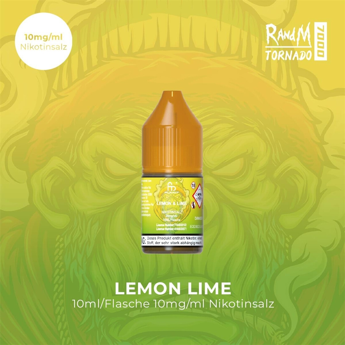 RandM Tornado Liquid 10mg - Lemon & Lime