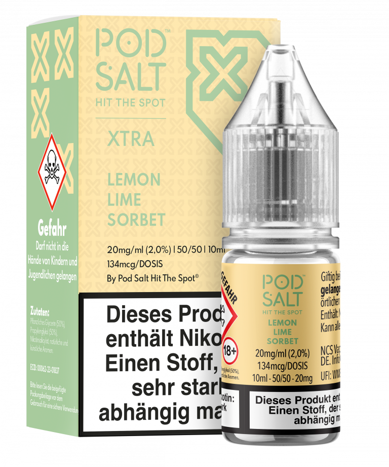 POD SALT XTRA Liquid 20mg - Lemon Lime Sorbet