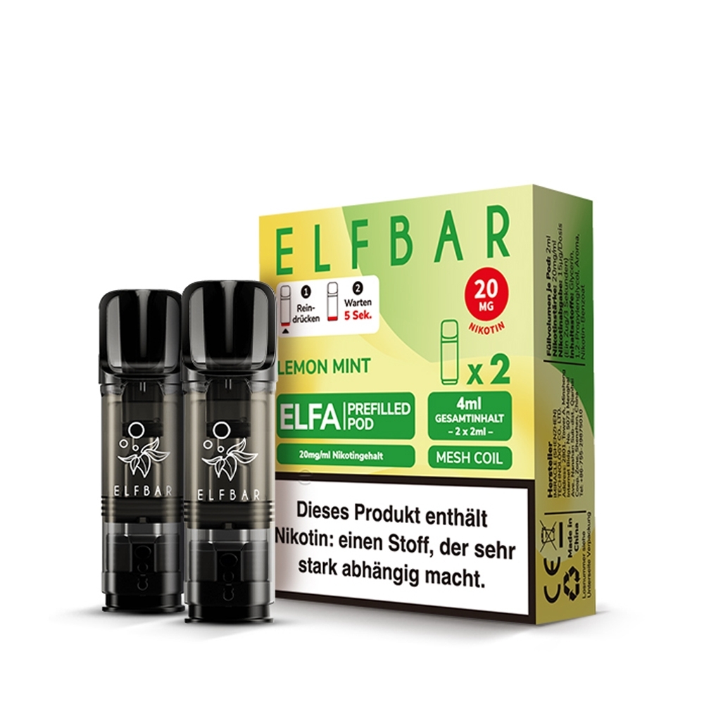 Elfbar ELFA POD (2stk) - Lemon Mint 20mg