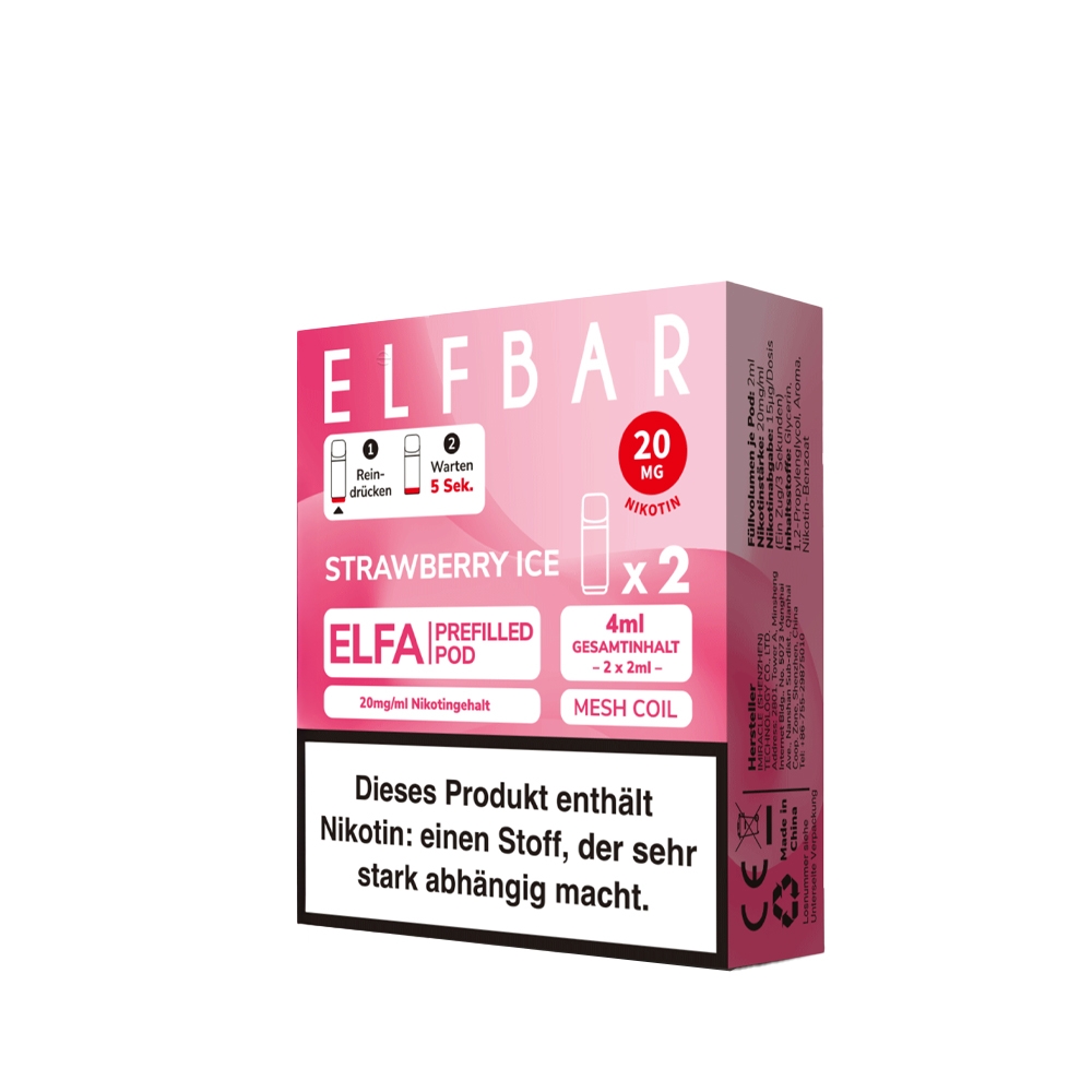 Elfbar ELFA POD (2stk) - Strawberry Ice 20mg
