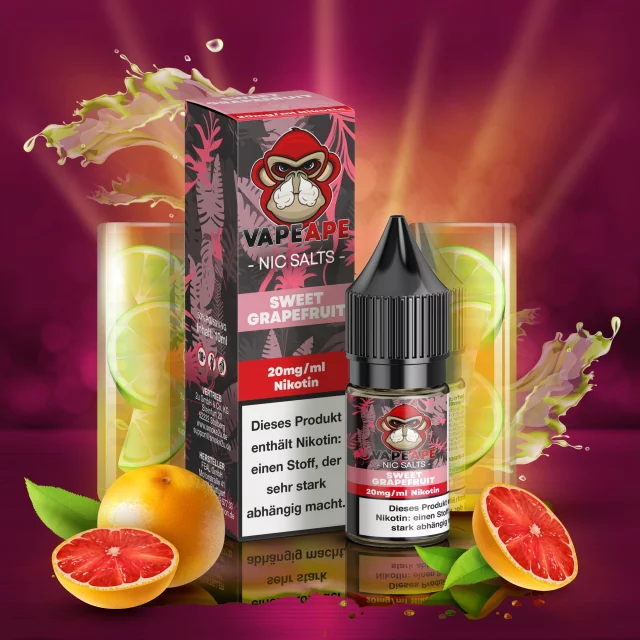 VapeApe Nic Salt Liquid 20mg - Sweet Grapefruit 