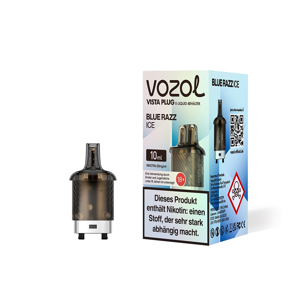 Vozol Vista Plug Pod 10ml - Blue Razz Ice