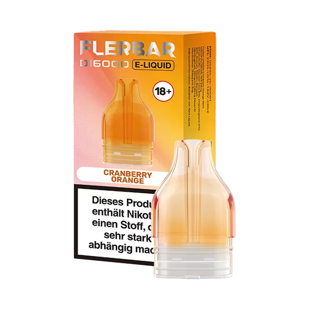 Flerbar D16000 Pod 10ml - Cranberry Orange