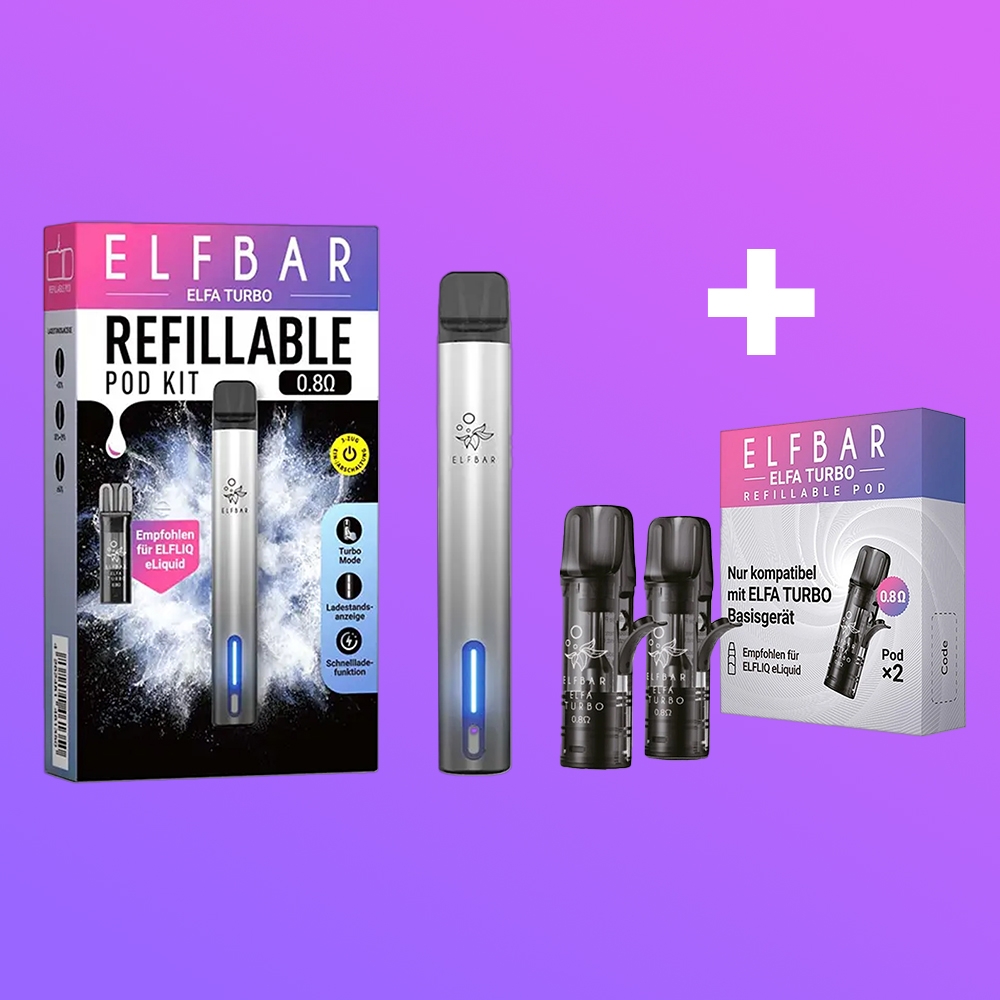 Elfbar ELFA Turbo Kit - Aurora Black - Bundle