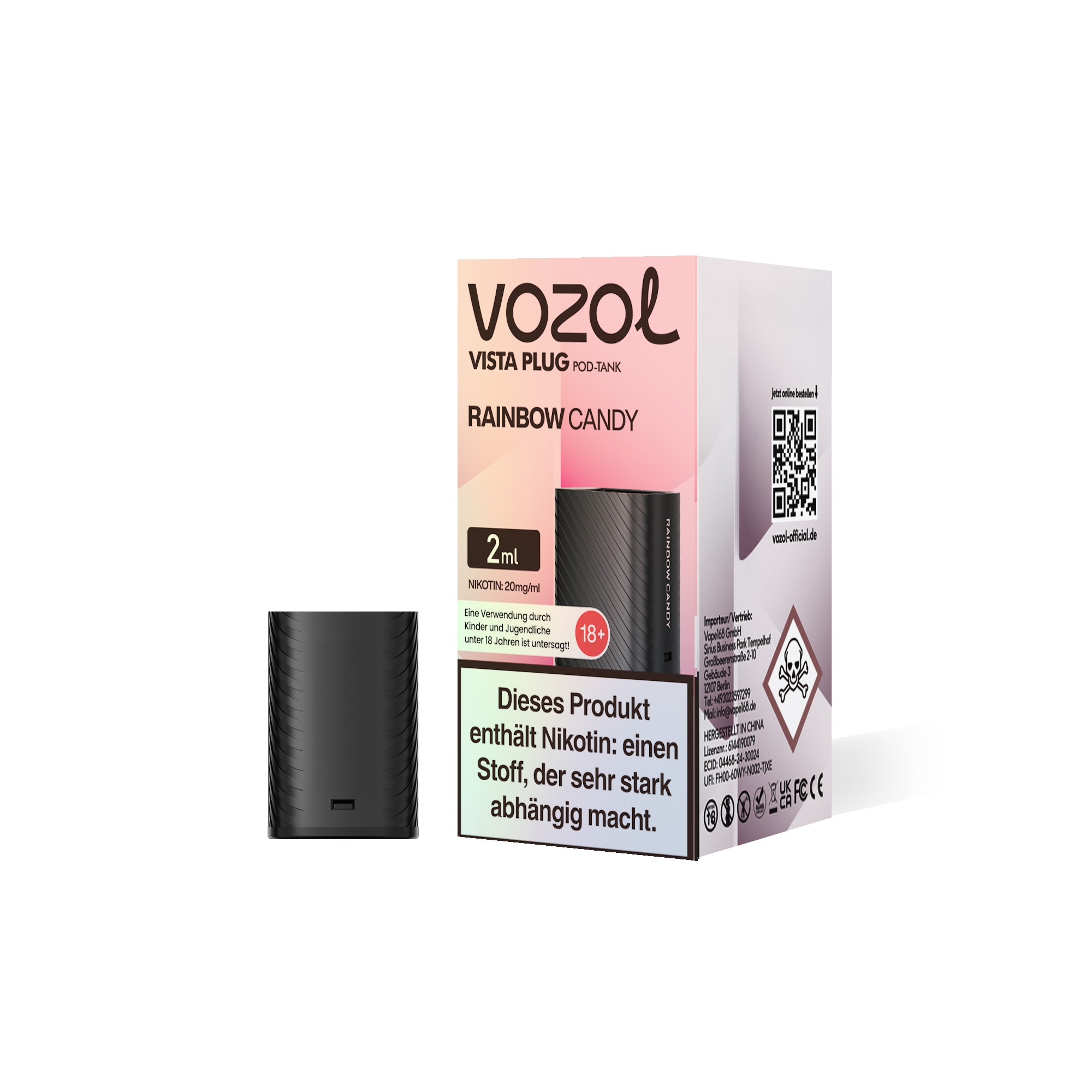 Vozol Vista Plug Verdampfer Pod 2ml - Rainbow Candy