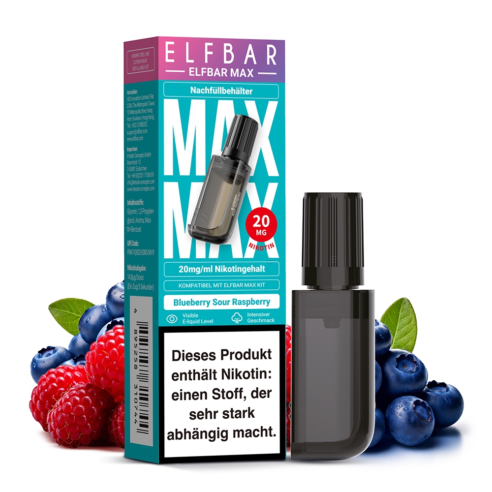 Elfbar Max Pod - Blueberry Sour Raspberry