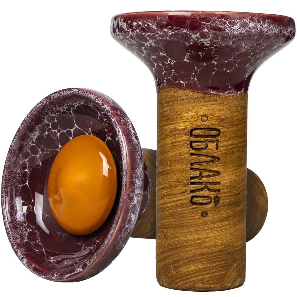 Oblako Flow Phunnel Glazed - Orange on Marble Burgundy/White