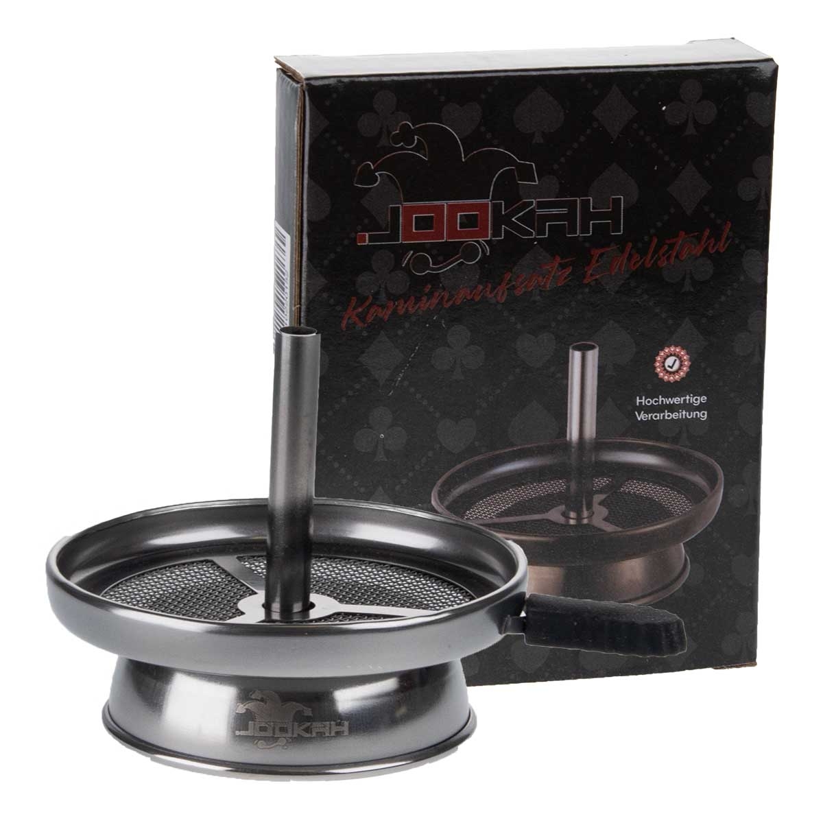 Jookah Edelstahl Kamin Aufsatz - Black Shining Edition