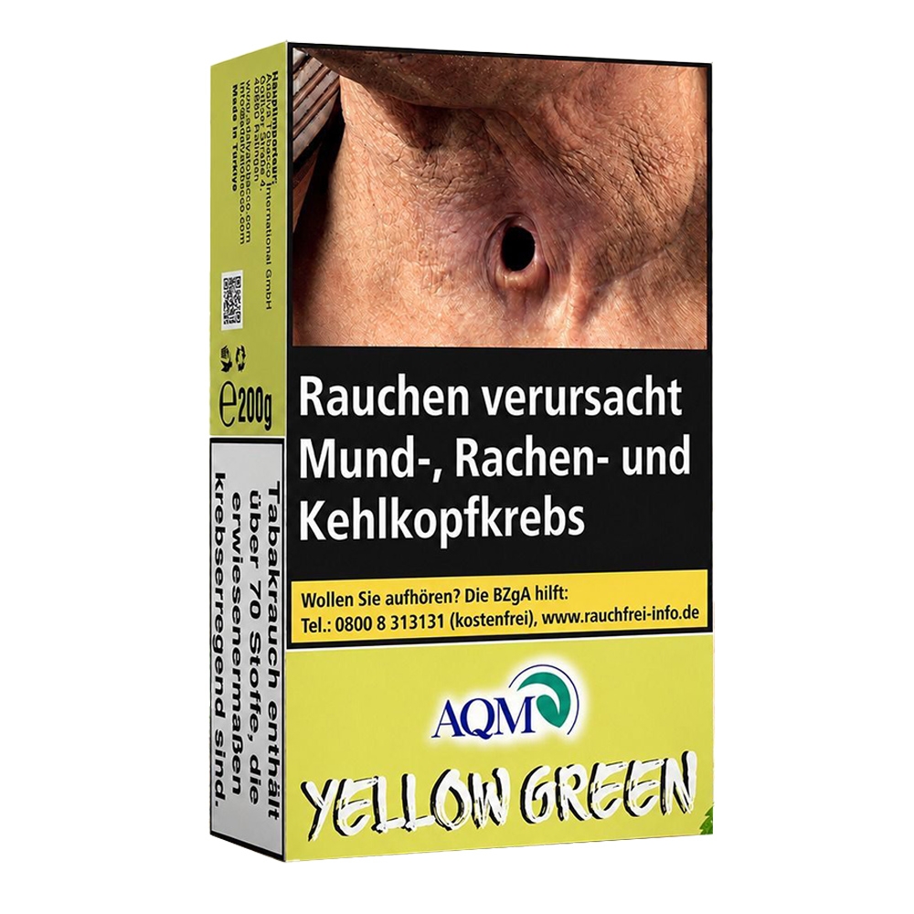 Aqua Mentha Premium Tobacco 200g - Yellow Green