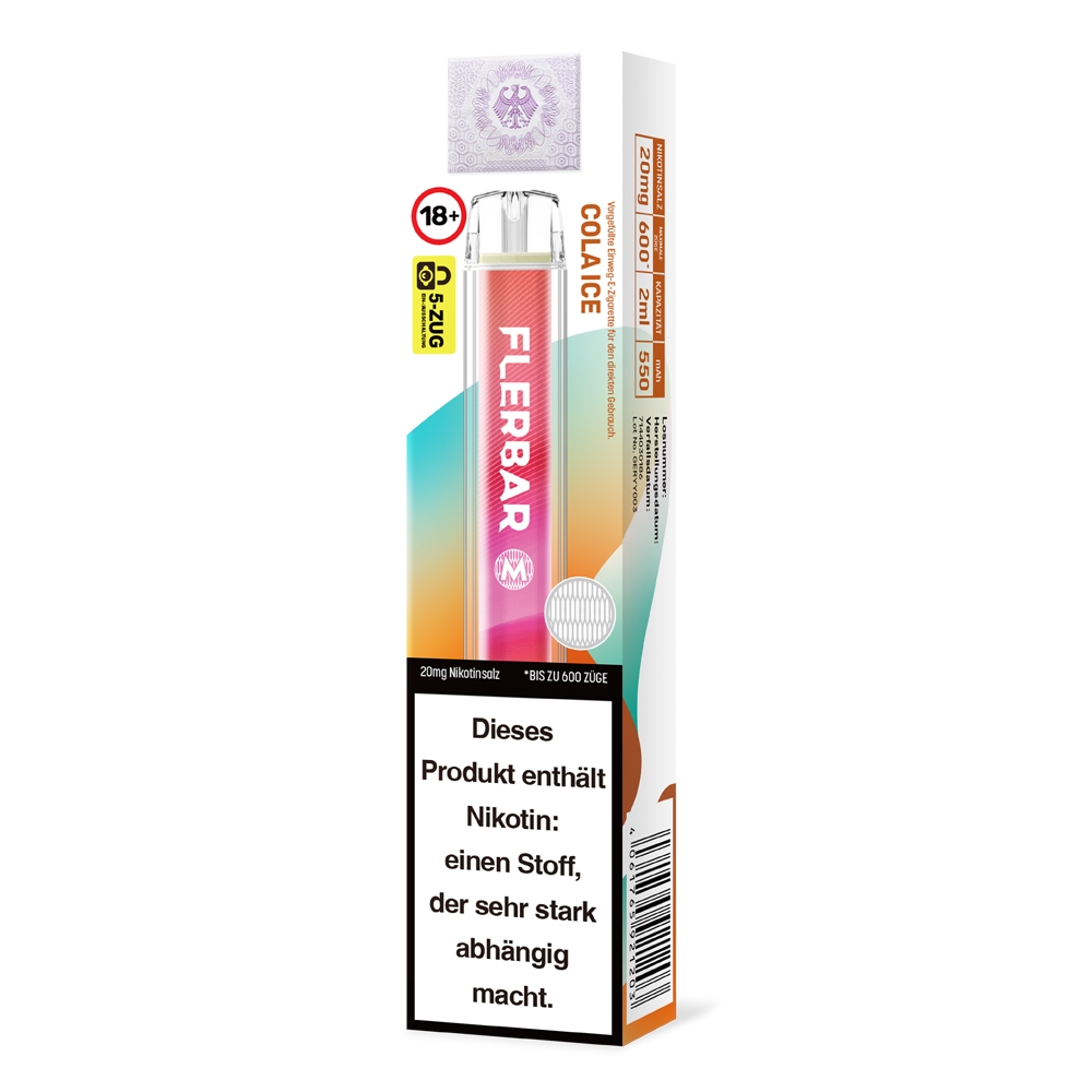 Flerbar M E-Shisha 600 - Cola Ice 20mg