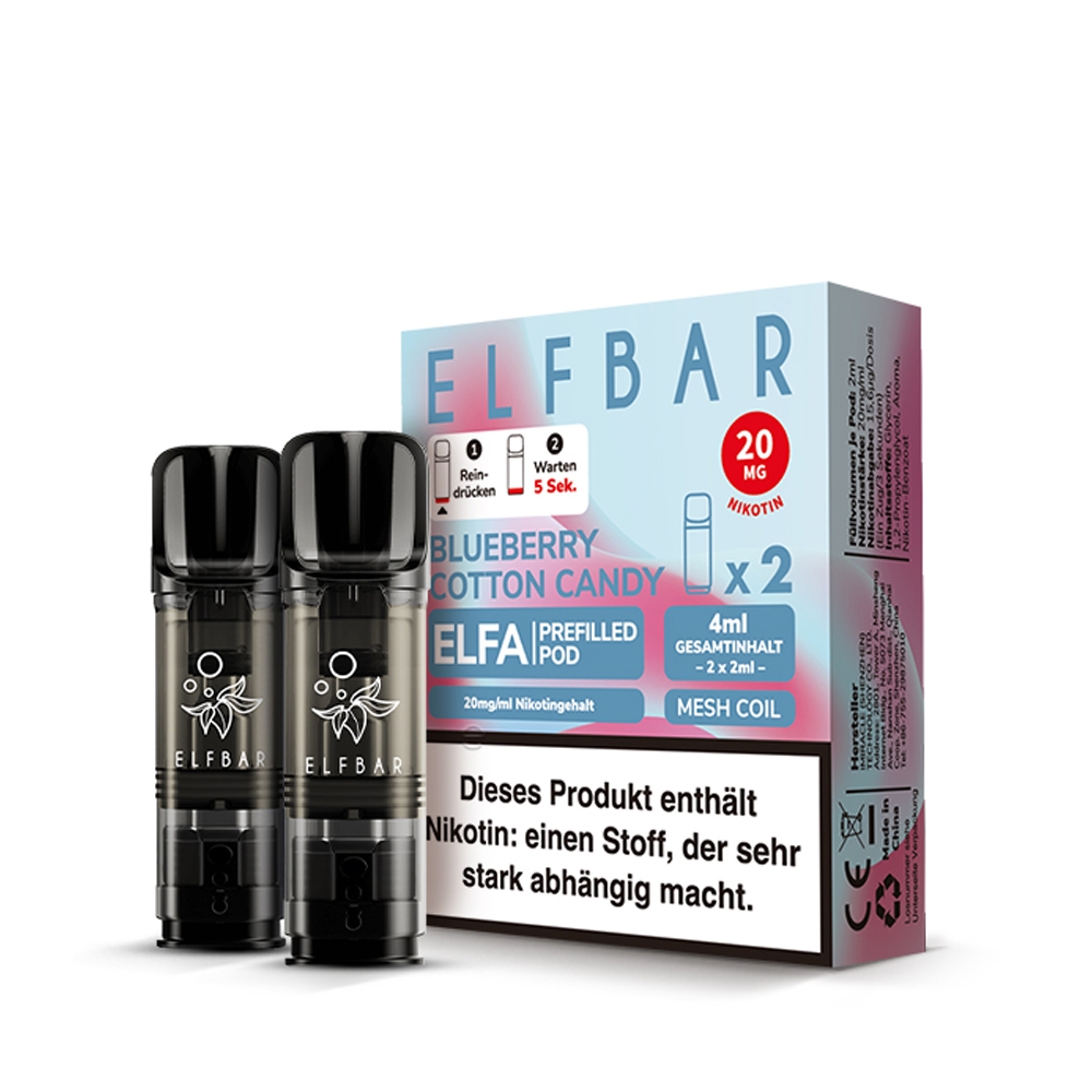 Elfbar ELFA POD (2stk) - Blueberry Cotton Candy 20mg