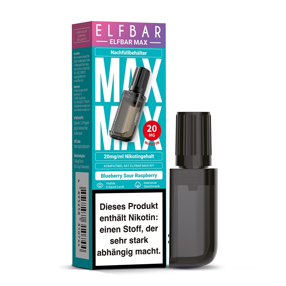 Elfbar Max Pod - Blueberry Sour Raspberry