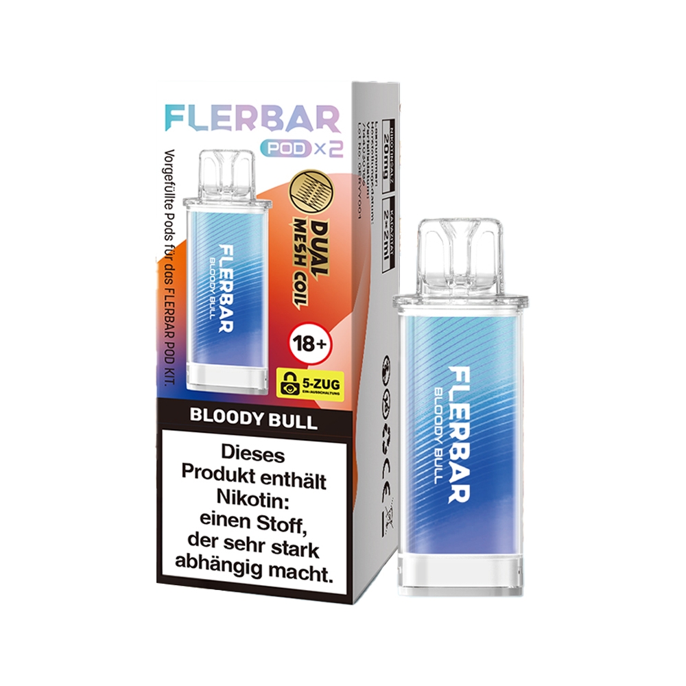 Flerbar POD (2stk) - Bloody Bull 20mg
