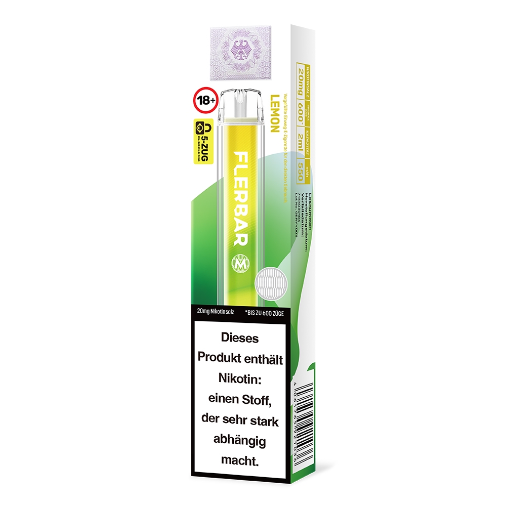 Flerbar M E-Shisha 600 - Lemon 20mg