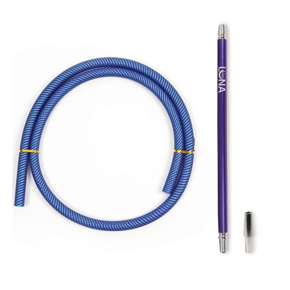 Luna Carbon Schlauch Set Blau - 150cm inkl. Mundstück und Endstück