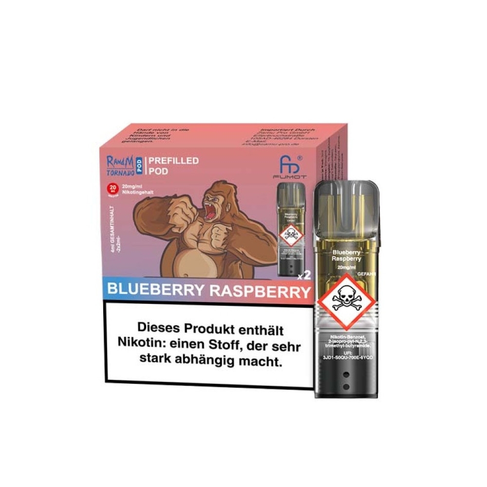 RandM Tornado Pods (2stk) 20mg - Blueberry Raspberry