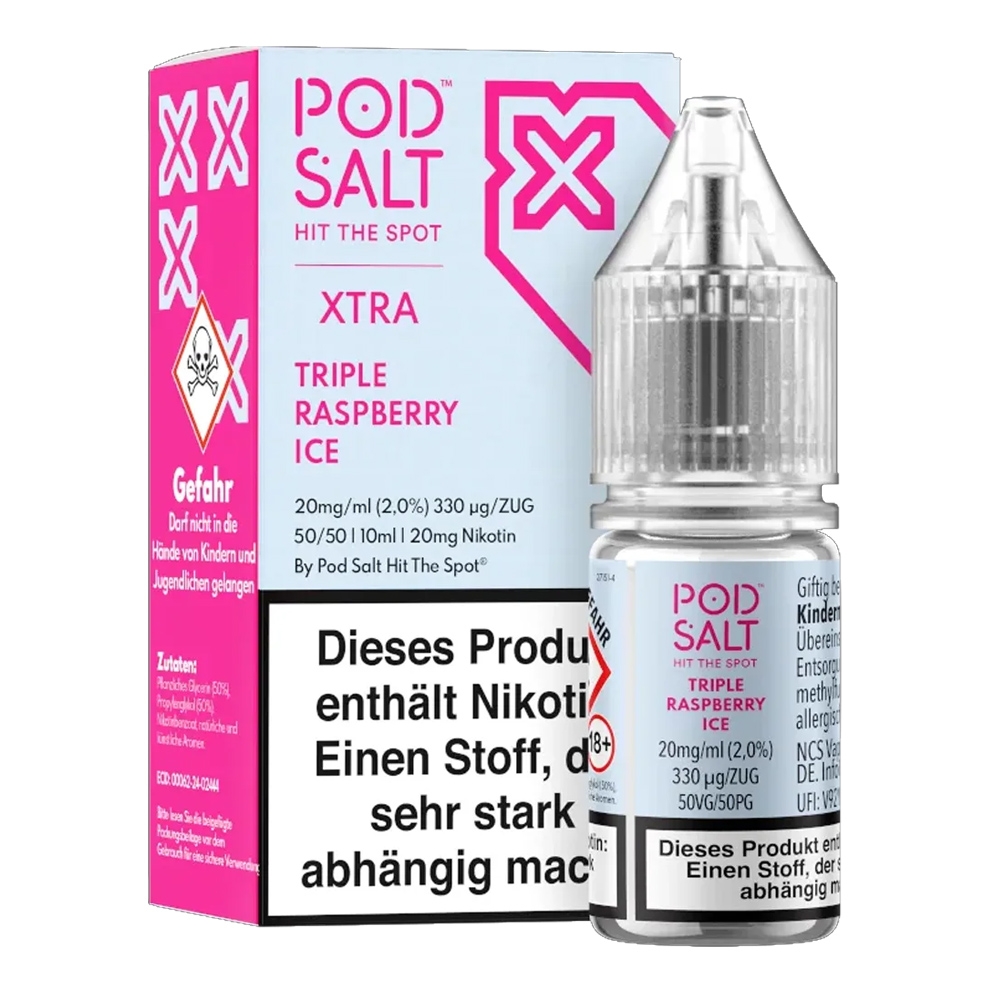 POD SALT XTRA Liquid 10mg - Triple Raspberry Ice