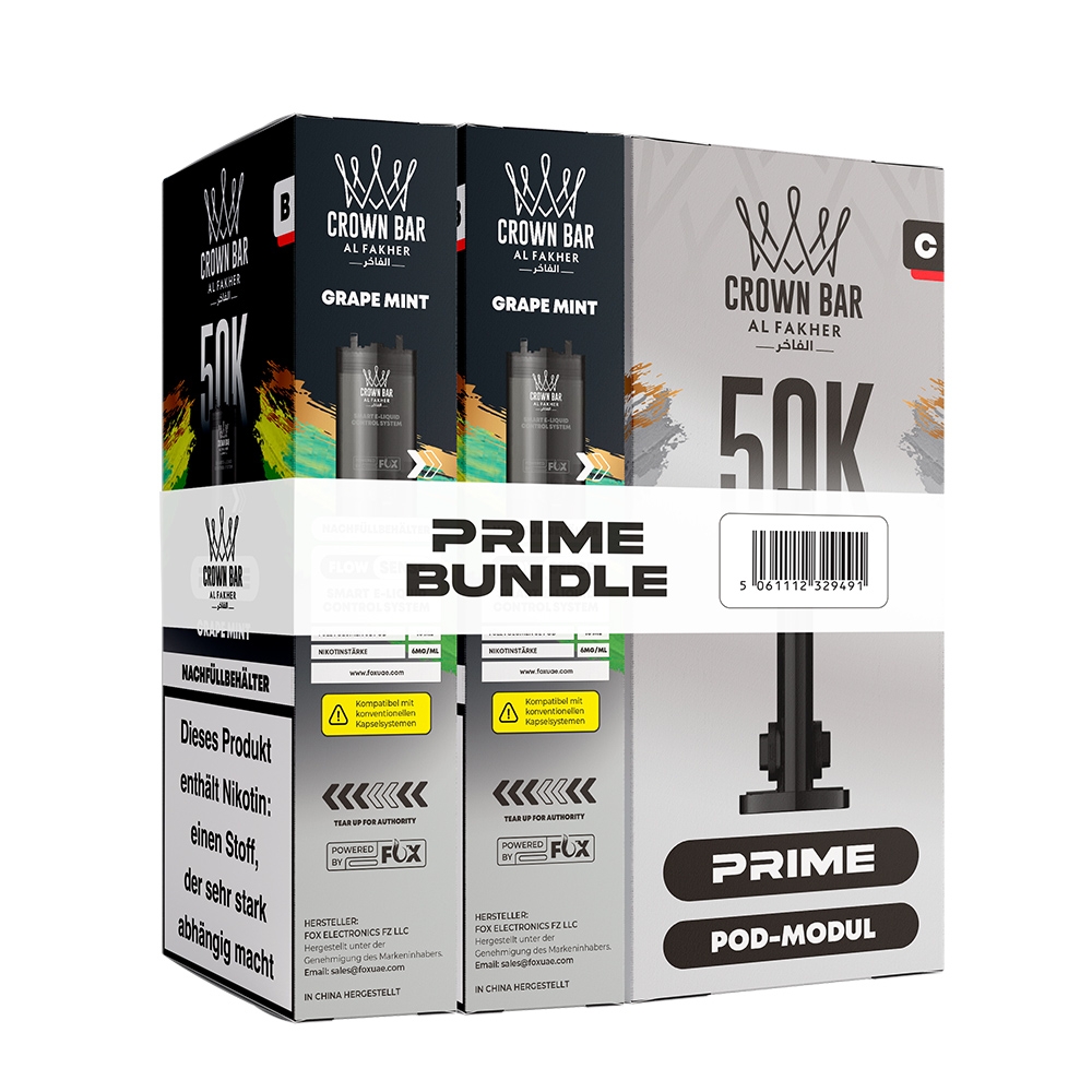 Al Fakher Hypermax Prime 50K (2er Pods + Coil) - Grape Mint