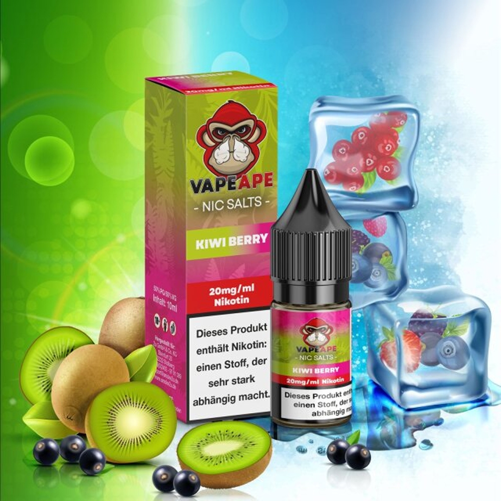 VapeApe Nic Salt Liquid 20mg - Kiwi Berry