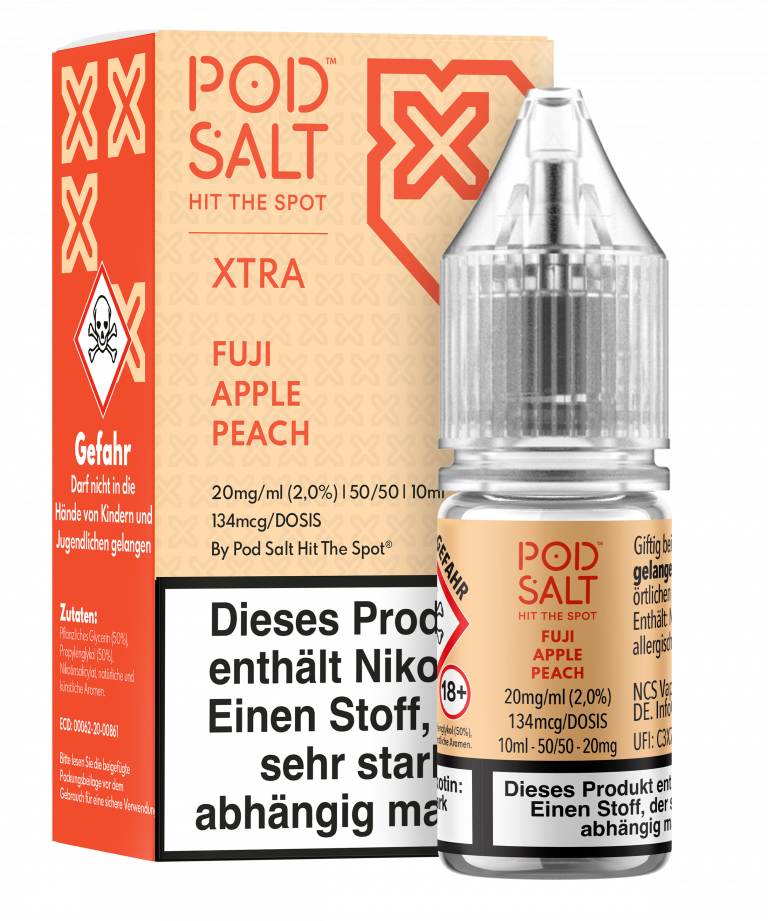 POD SALT X Liquid 20mg - Fuji Apple Peach