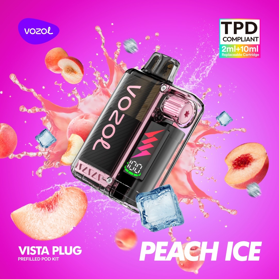 Vozol Vista Plug Starterkit 15000 - Peach Ice